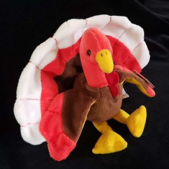 Vintage 1997 "Gobbles" Turkey Beanie Baby PE Pell - Picture 3 of 9